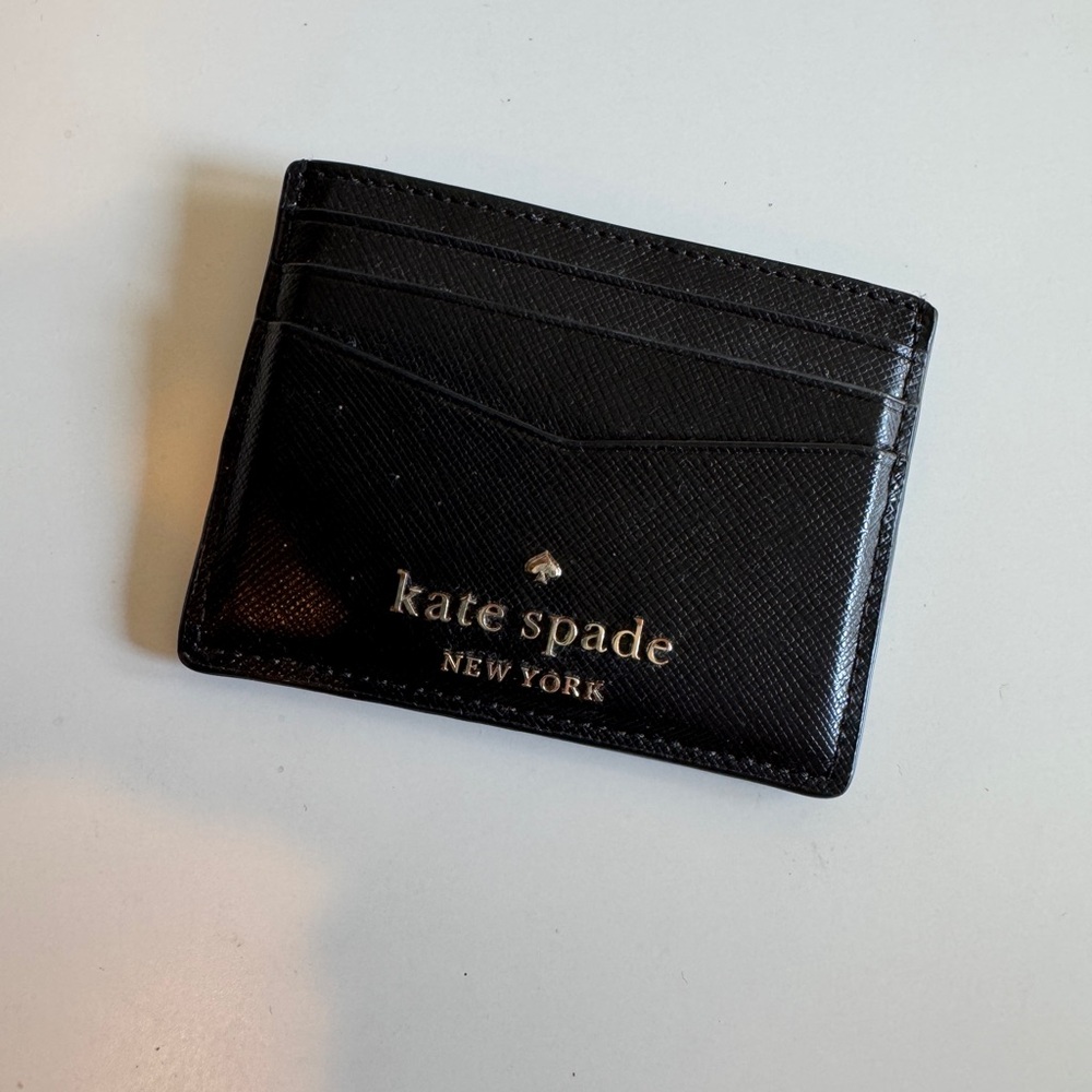 Kate Spade Black Leather Card Holder